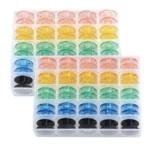 Caja con 25 Carreteles Acrílicos de Máquina de coser Familiar Colores