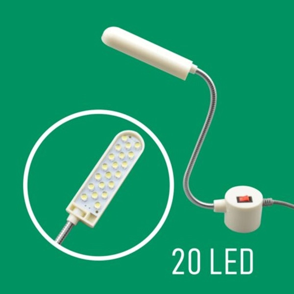Lámpara LED con 20 LEDs Imán extrafuerte y Brazo flexible