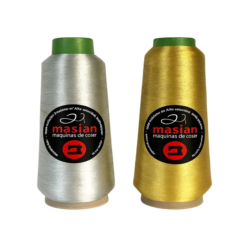 Hilo de Bordar Metalizado 150D de 4800 metros Hilo de Bordar Metalizado 150D de 4800 metros