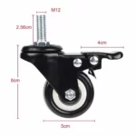 Rueda para Máquinas de coser Industrial giratoria con freno