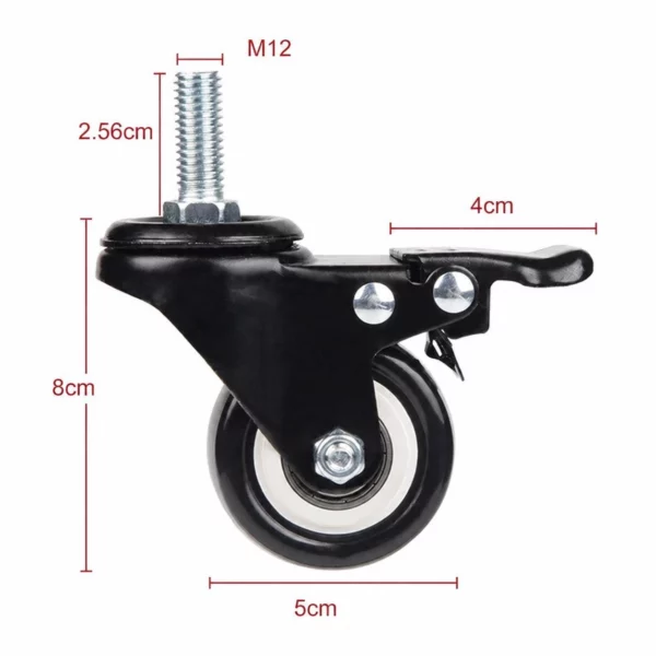 Rueda para Máquinas de coser Industrial giratoria con freno